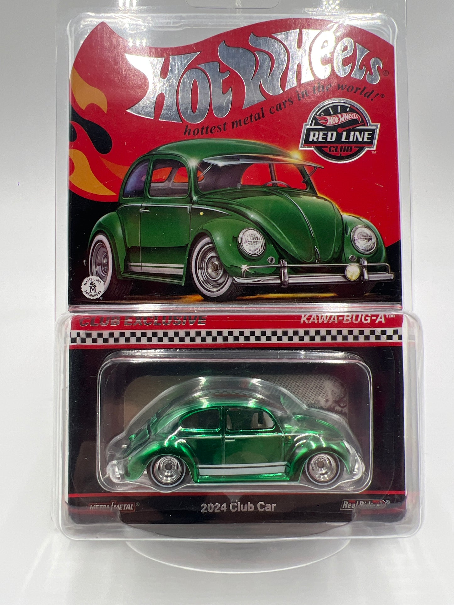 2024 Hot Wheels RLC Club Exclusive Kawa-Bug-A Green W/Protector W/Patch & Button