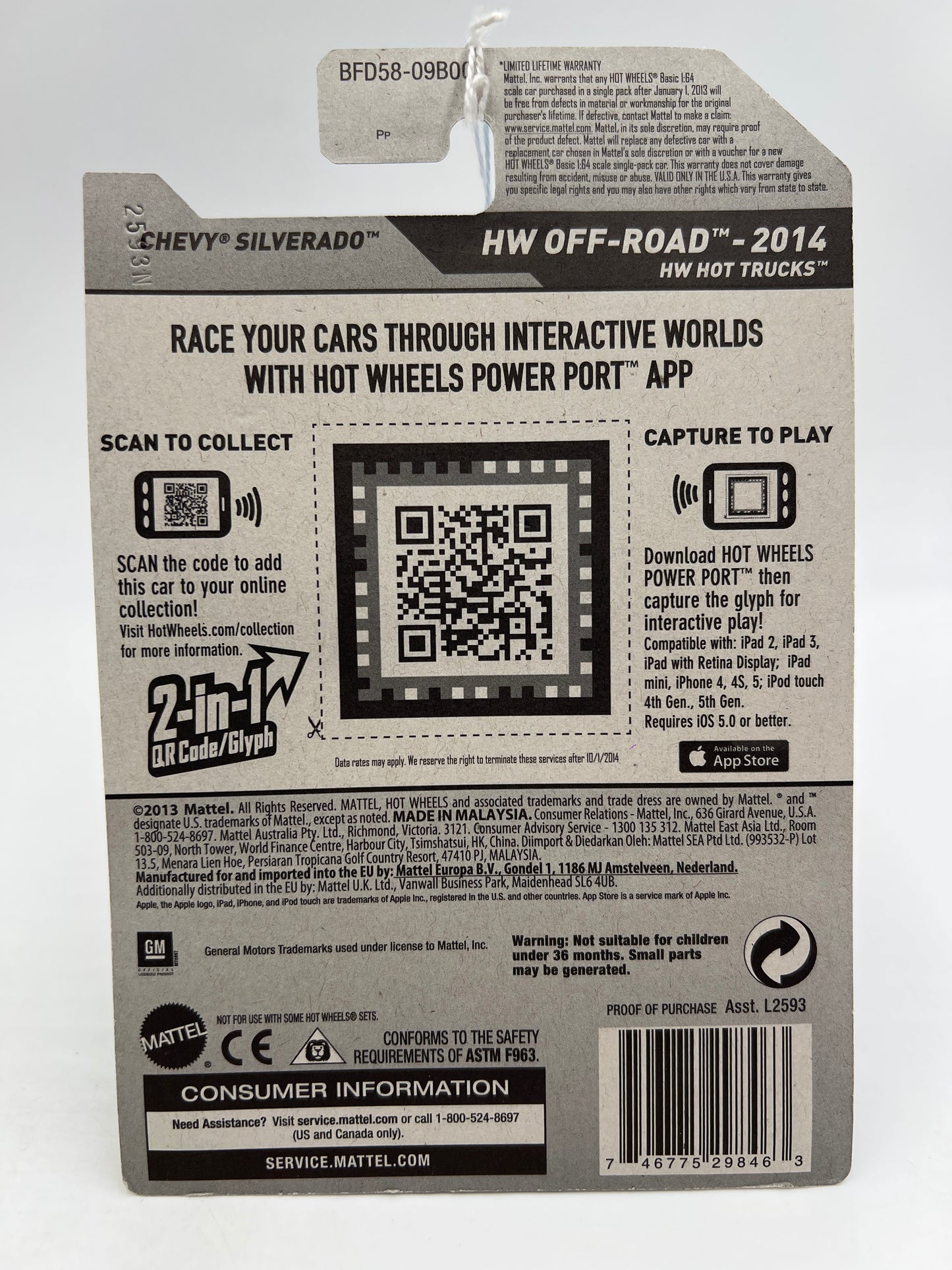 2014 Hot Wheels Off-Road #132 Chevy Silverado Blue