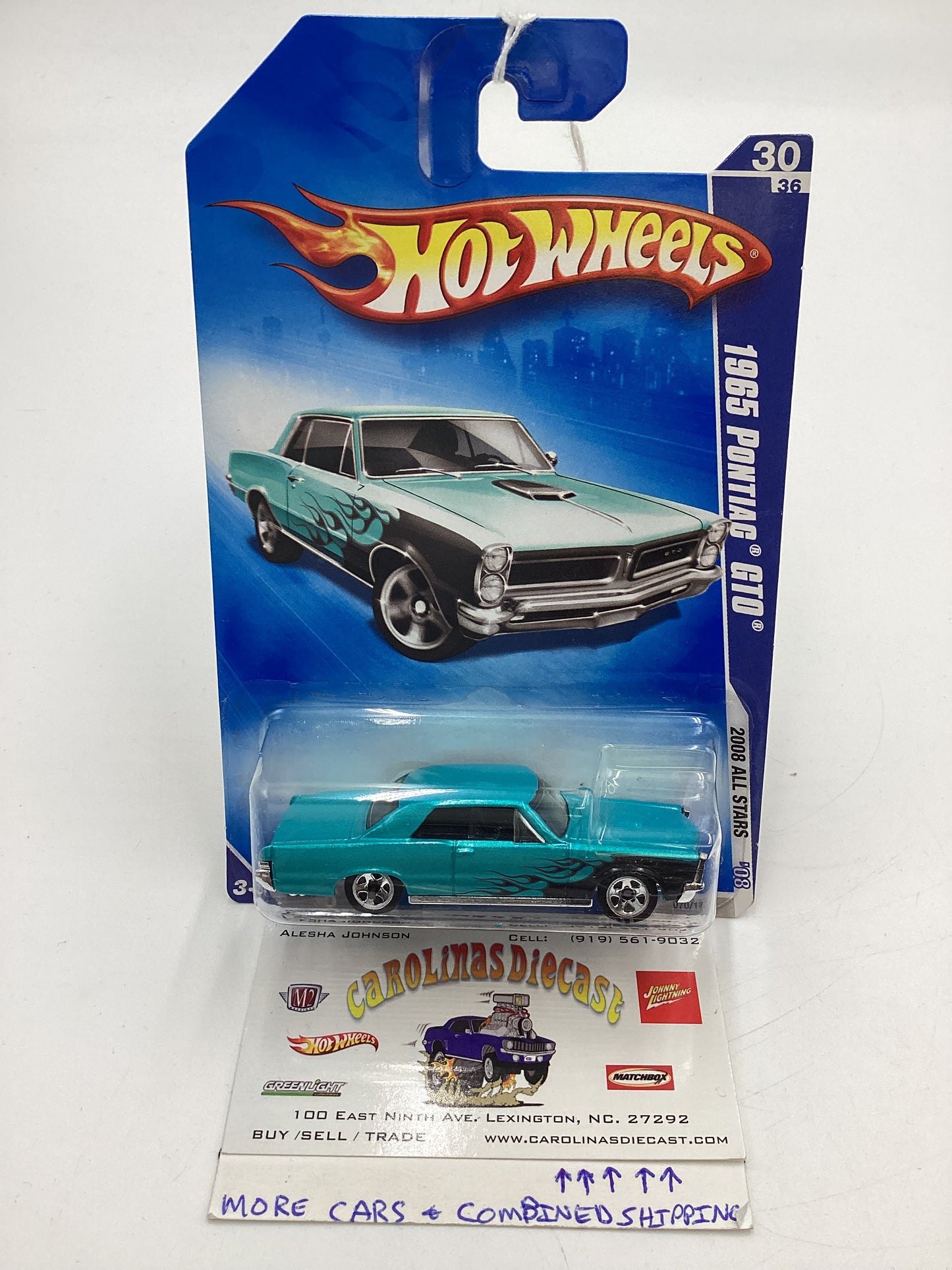 2008 Hot Wheels All Stars #70 1965 Pontiac GTO Blue