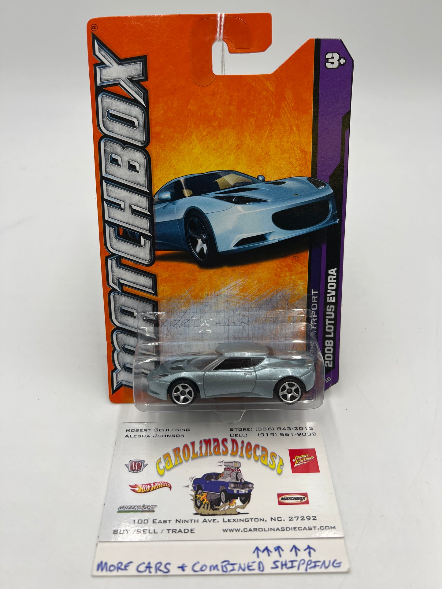 Matchbox 2012 MBX Airport 2008 Lotus Evora Silver/Blue #9