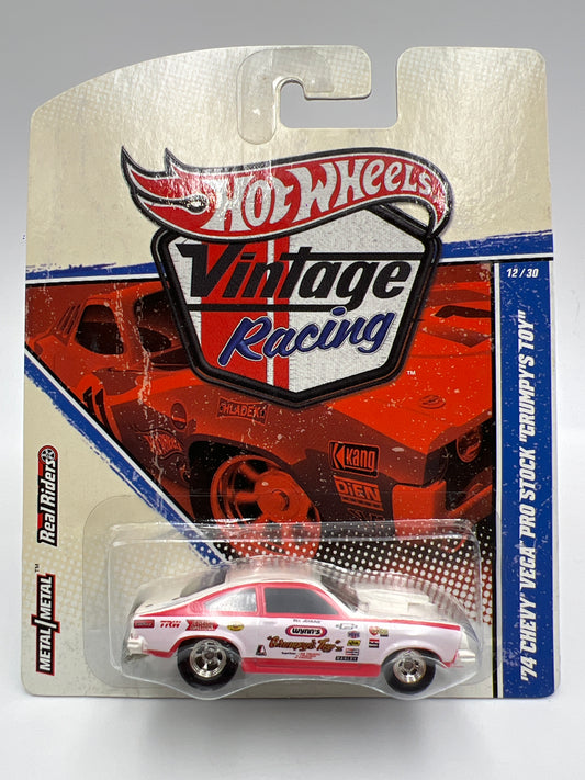 Hot Wheels Premium Vintage Racing #12 74 Chevy Vega Pro Stock Grumpys Toy W/Protector 2