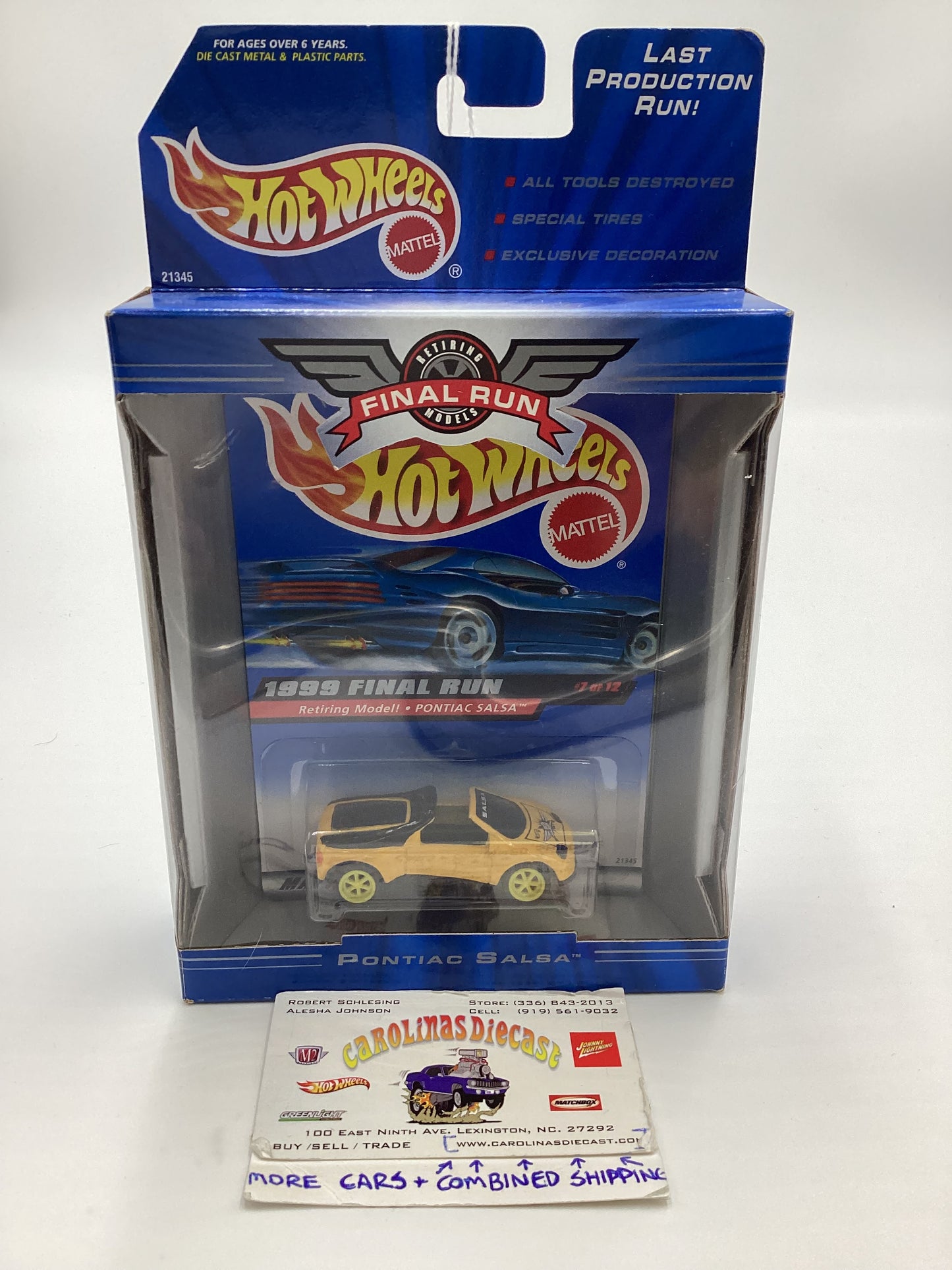 1999 Hot Wheels Final Run #7 Pontiac Salsa NN10