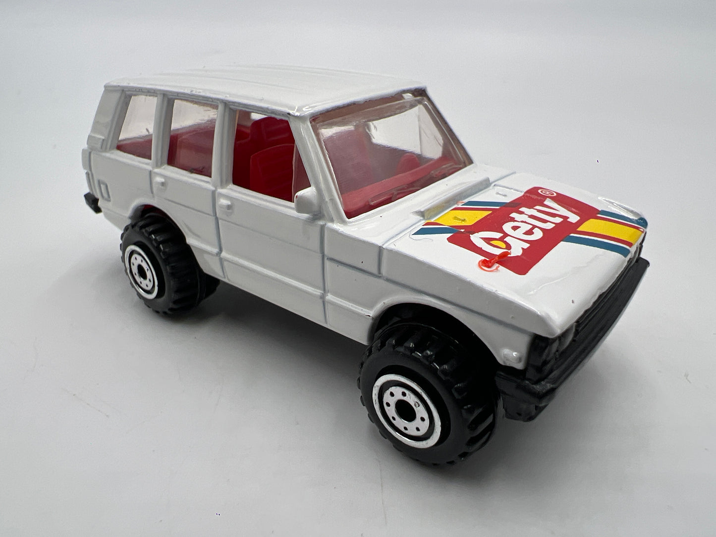 Hot Wheels 1991 Getty Promo Land Rover Range Rover White Loose