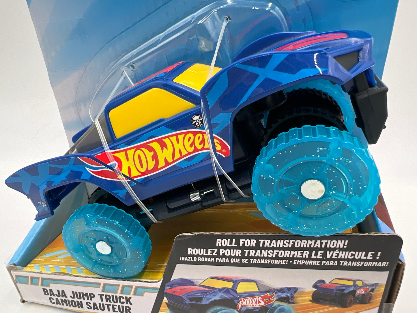 Hot Wheels 1/32 Scale Lets Race Activate Baja Jump Truck Blue