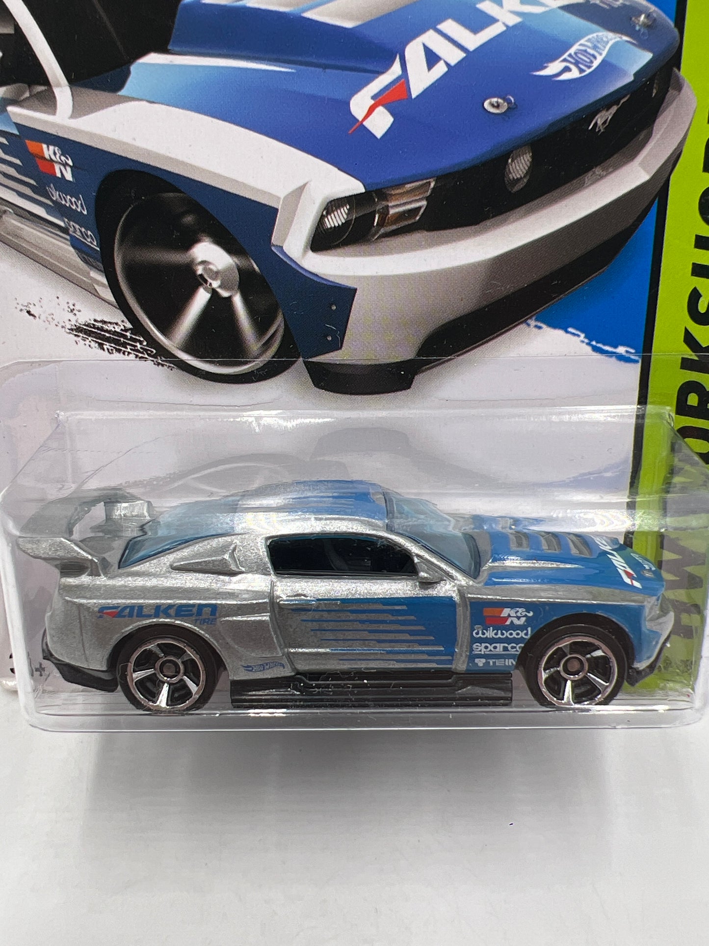 2015 Hot Wheels #240 Custom 12 Ford Mustang Falken Silver 22C