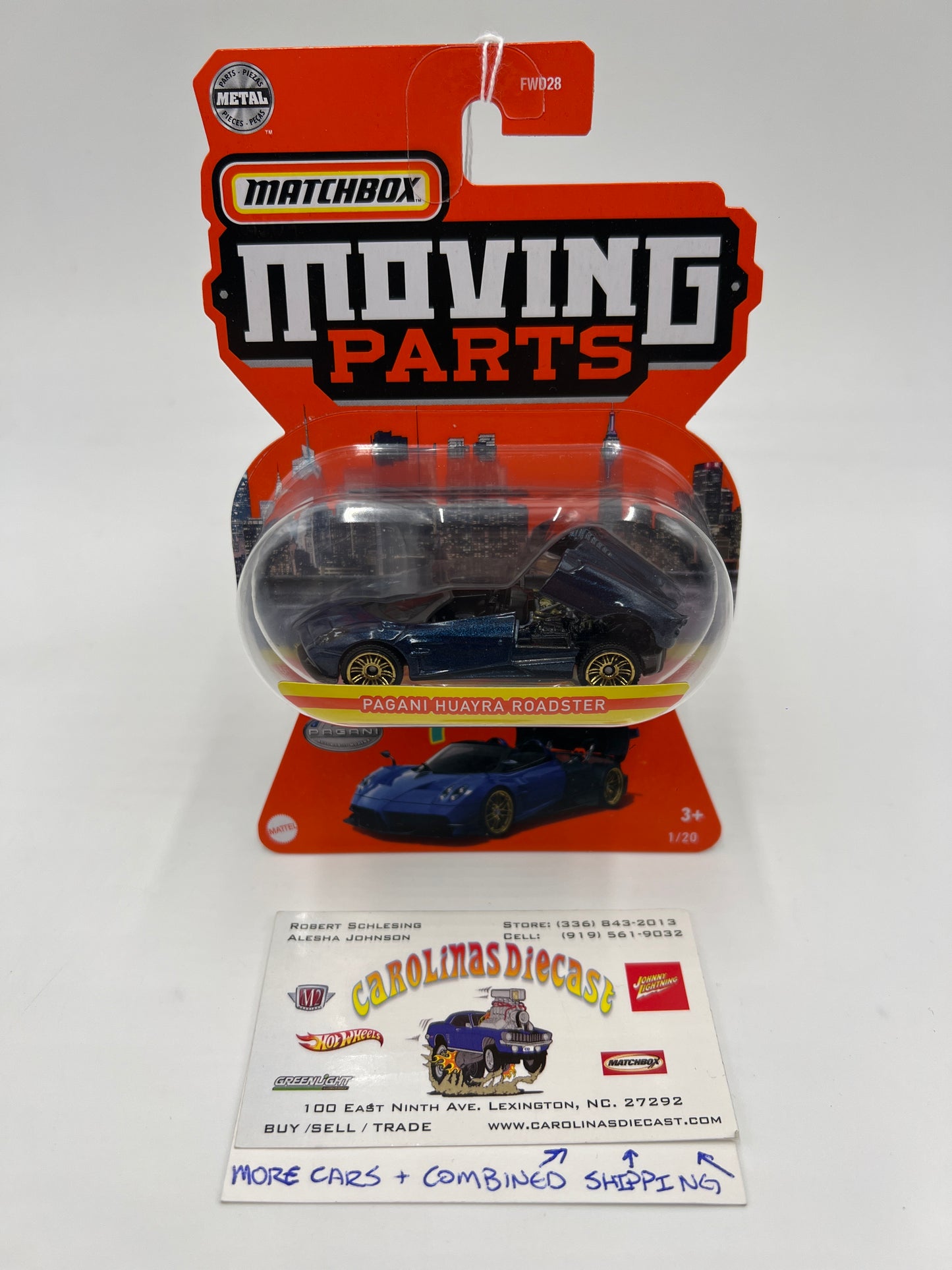 Matchbox Moving Parts #1 Pagani Huayra Roadster Dark Blue 163H