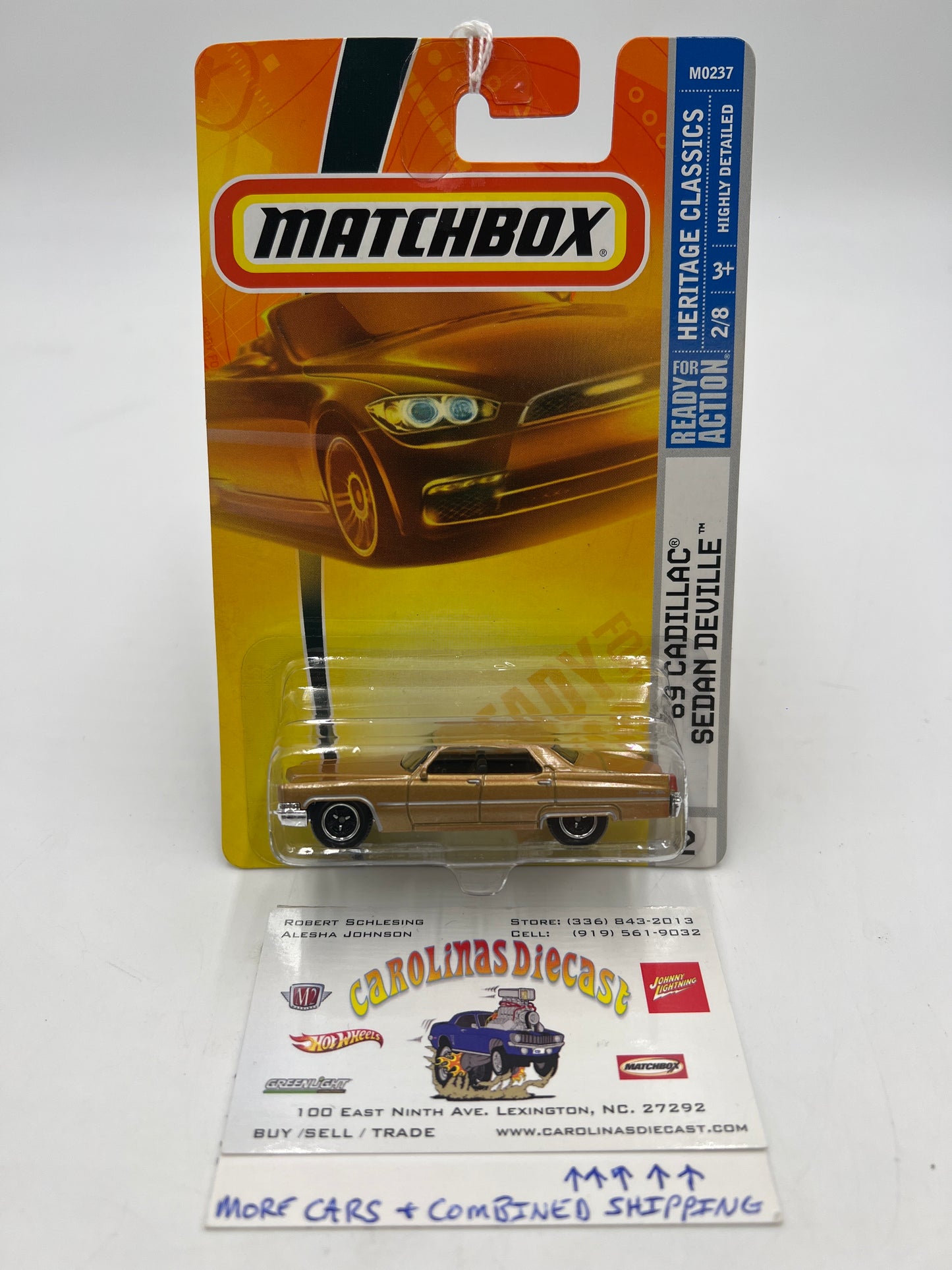 Matchbox Heritage Classics 69 Cadillac Sedan Deville Brown #2 50F