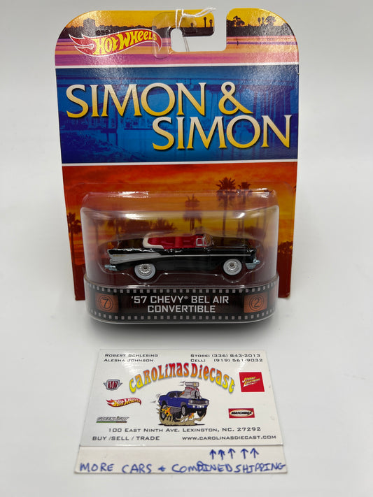 Hot Wheels Retro Entertainment Simon & Simon 57 Chevy Bel Air Convertible Black