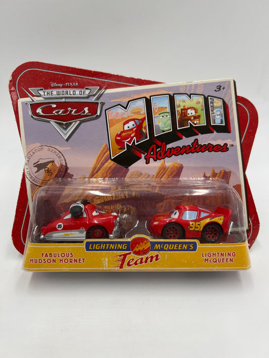 Disney Pixar The World Of Cars 2 Pack Mini Adventures Lightning McQueens Team #1 139G