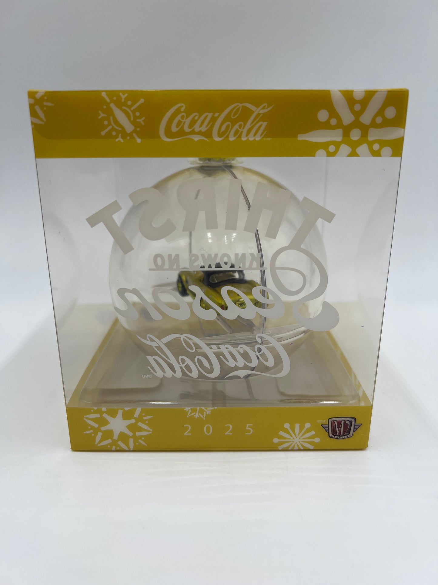 2025 M2 Machines CHASE Coca Cola Holiday Christmas Ornaments 1965 Ford Shelby 427 Cobra Gold