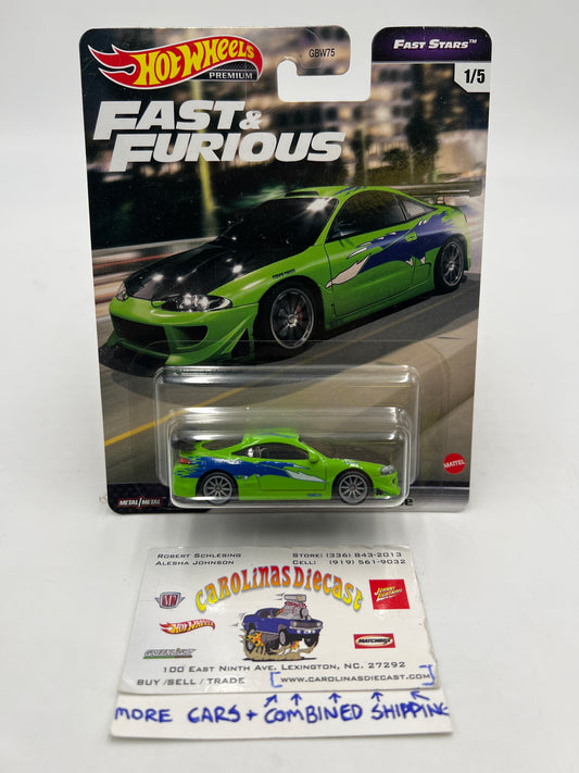 Hot Wheels Fast & Furious Fast Stars #1 Mitsubishi Eclipse Green W/Protector