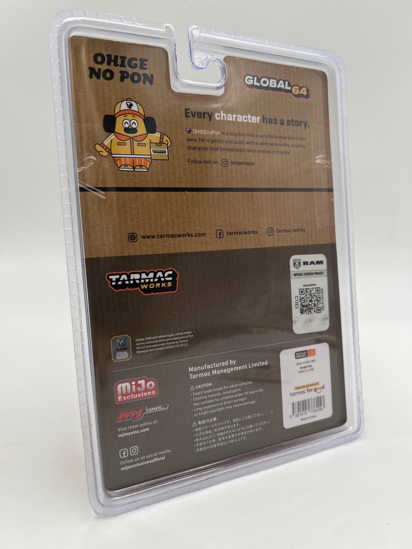 Tarmac Works Mijo Exclusives CHASE Dodge Van Ohige No Pon