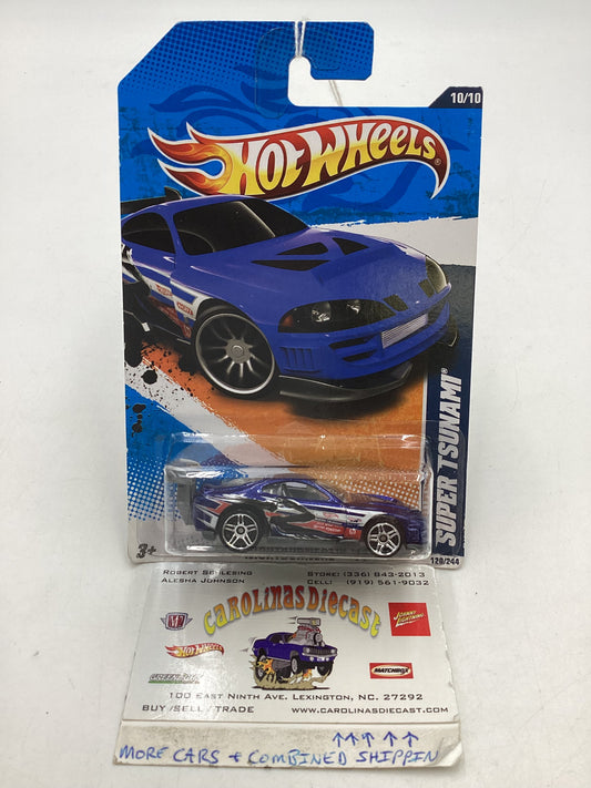 2011 Hot wheels #120 Super Tsunami Blue 86H