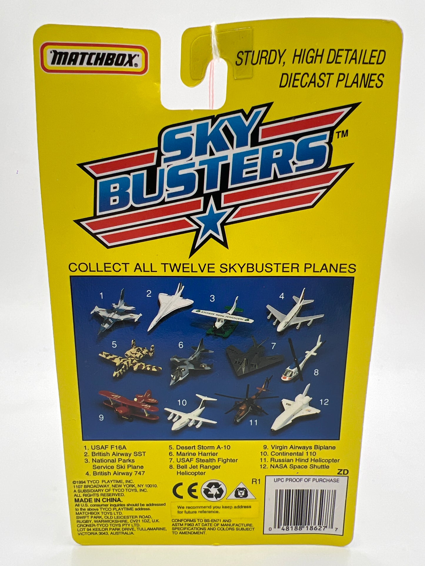 Matchbox Skybusters 8462 #3 National Parks Service Ski Plane (#2)