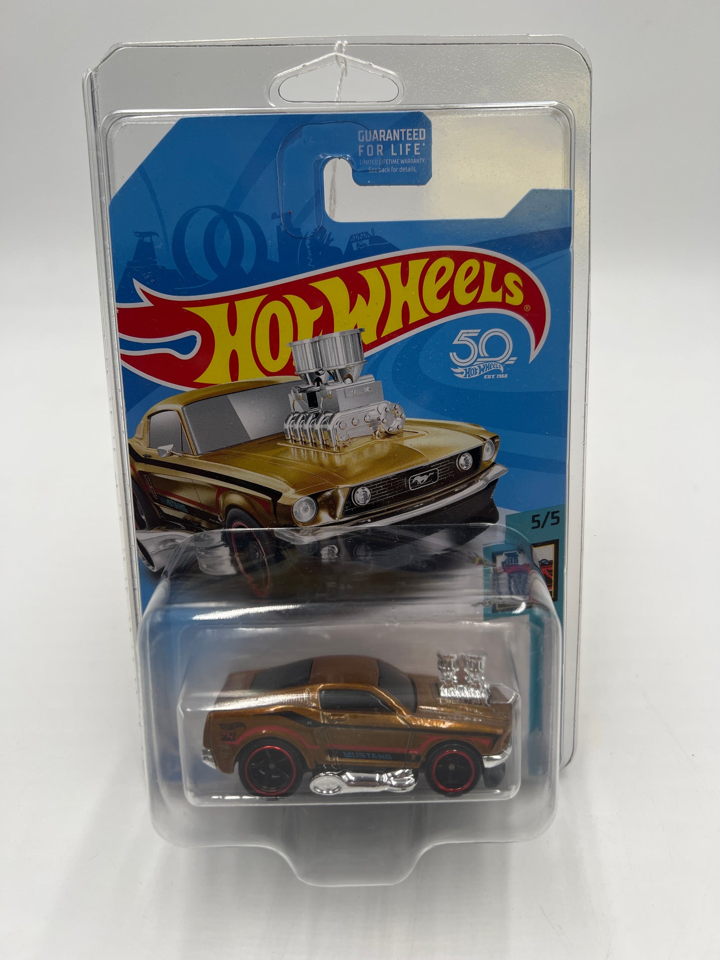 2018 Hot Wheels Super Treasure Hunt 68 Mustang Tooned W/Protector