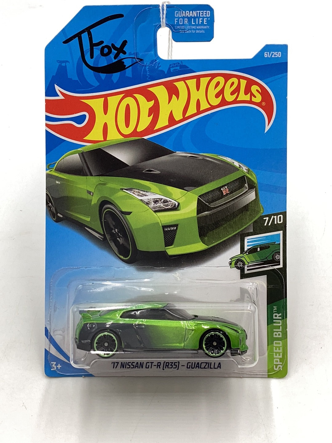 2019 Hot wheels #61 17 Nissan GT-R R35 Guaczilla 82C