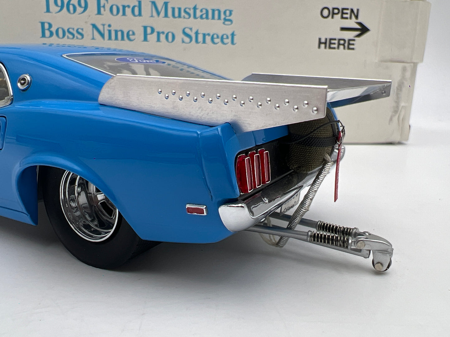 Danbury Mint 1/24 Scale 1969 Ford Mustang Boss Nine Pro Street Blue W/Box VHTF