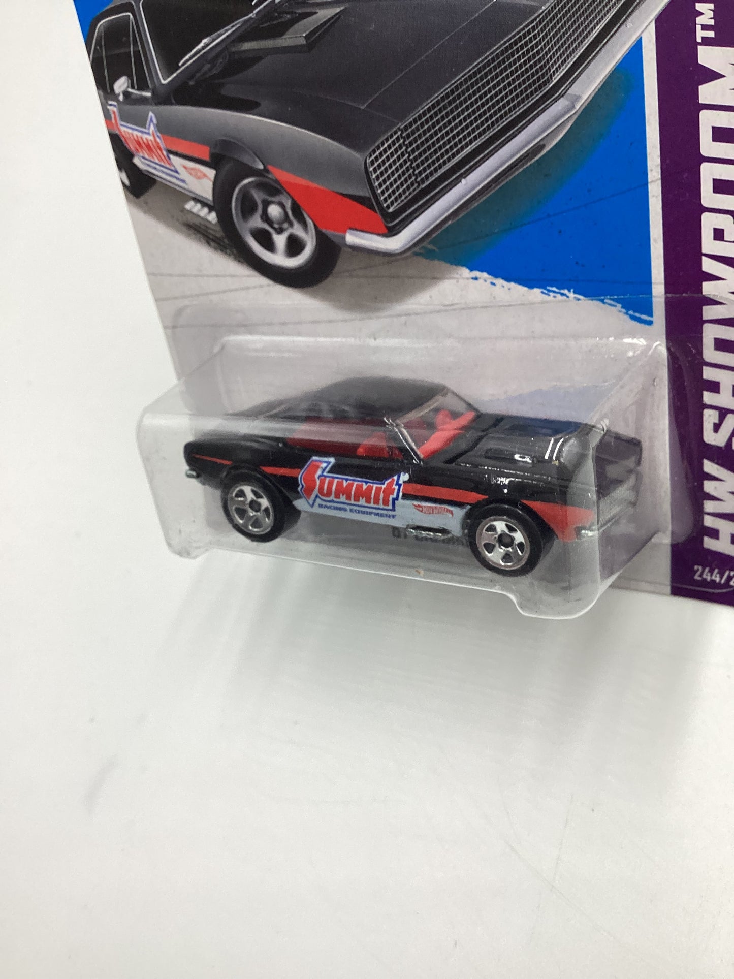 Hot Wheels 2013 #244 67 Camaro Summit Black International card
