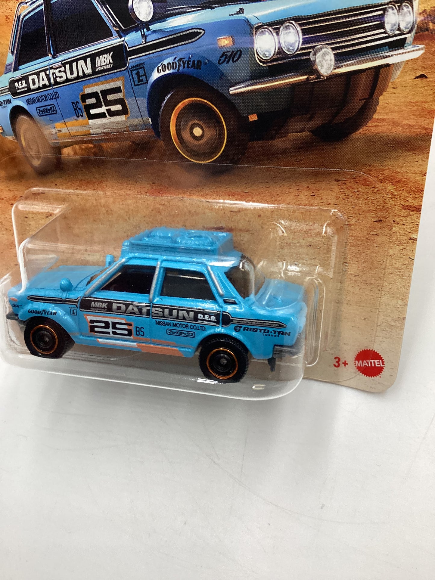 2025 Matchbox #51 70 Datsun 510 Rally Light Blue 213E