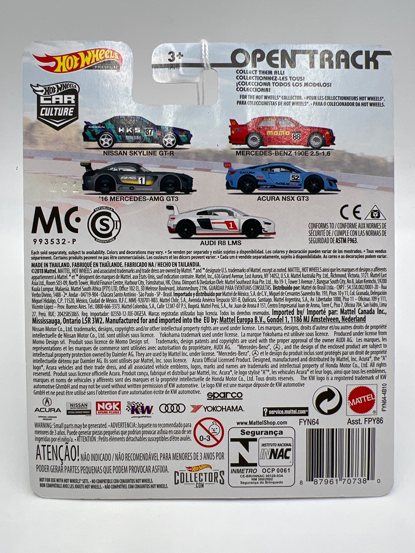 Hot Wheels Premium Open Track #5 Audi R8 LMS White 245M