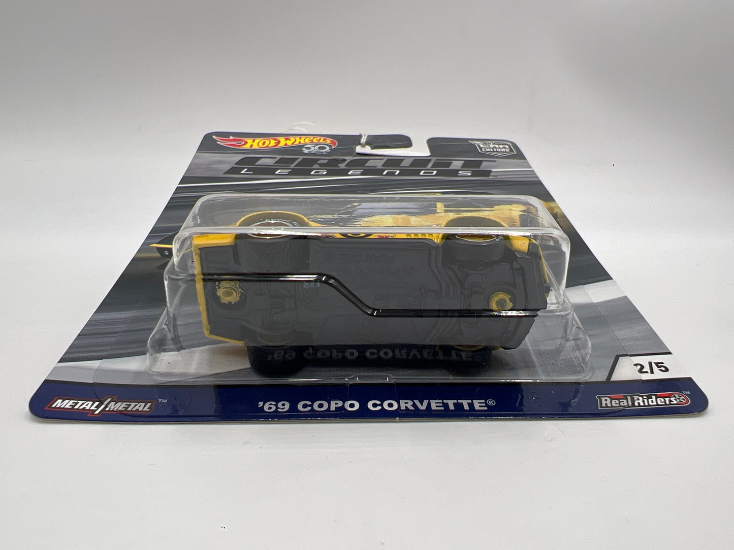 2018 Hot Wheels Car Culture Premium Circuit Legends #2 69 Copo Corvette Yellow/Black 255D