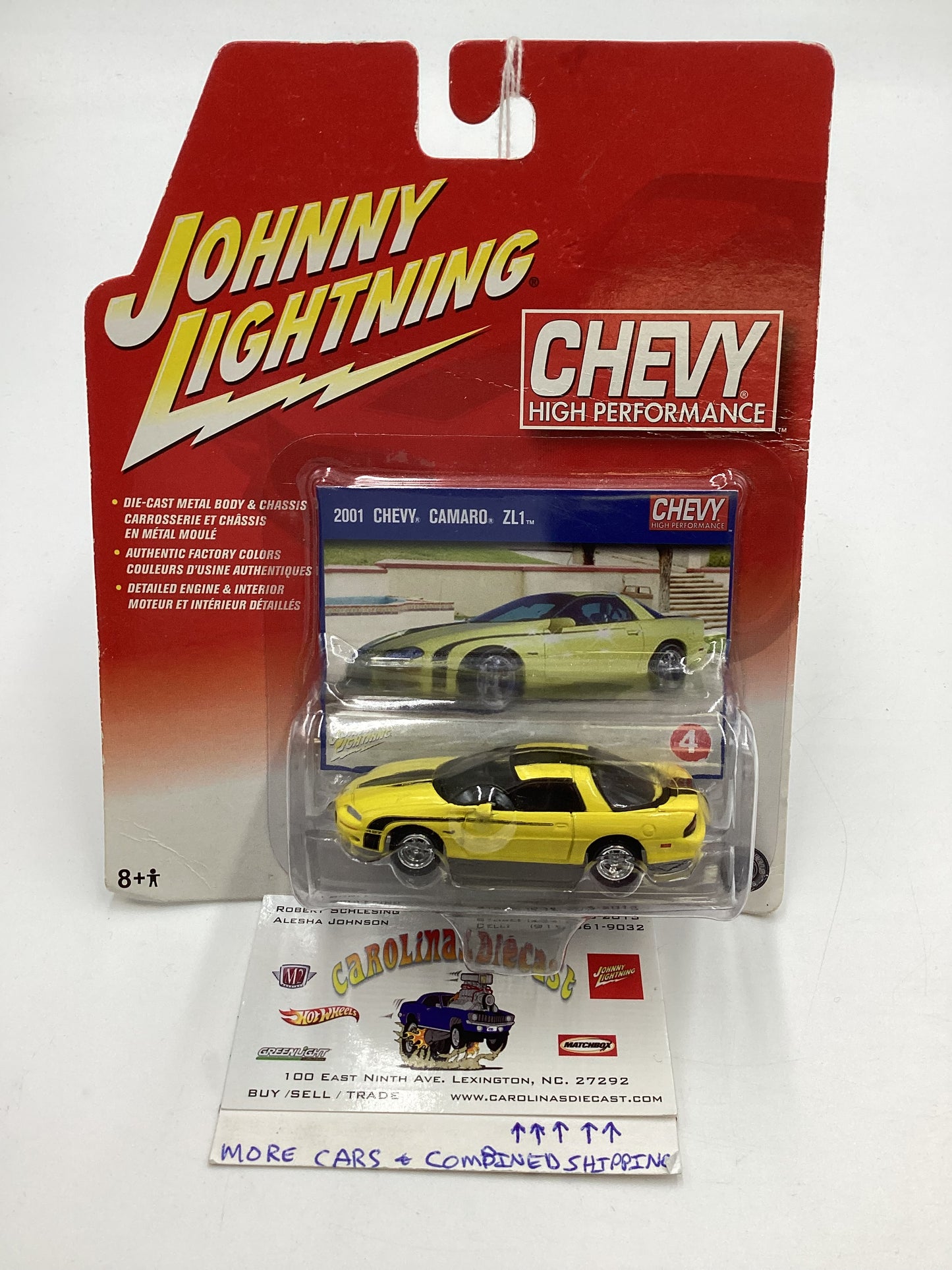 Johnny Lightning Chevy High Performance #4 2001 Chevy Camaro ZL1 Yellow