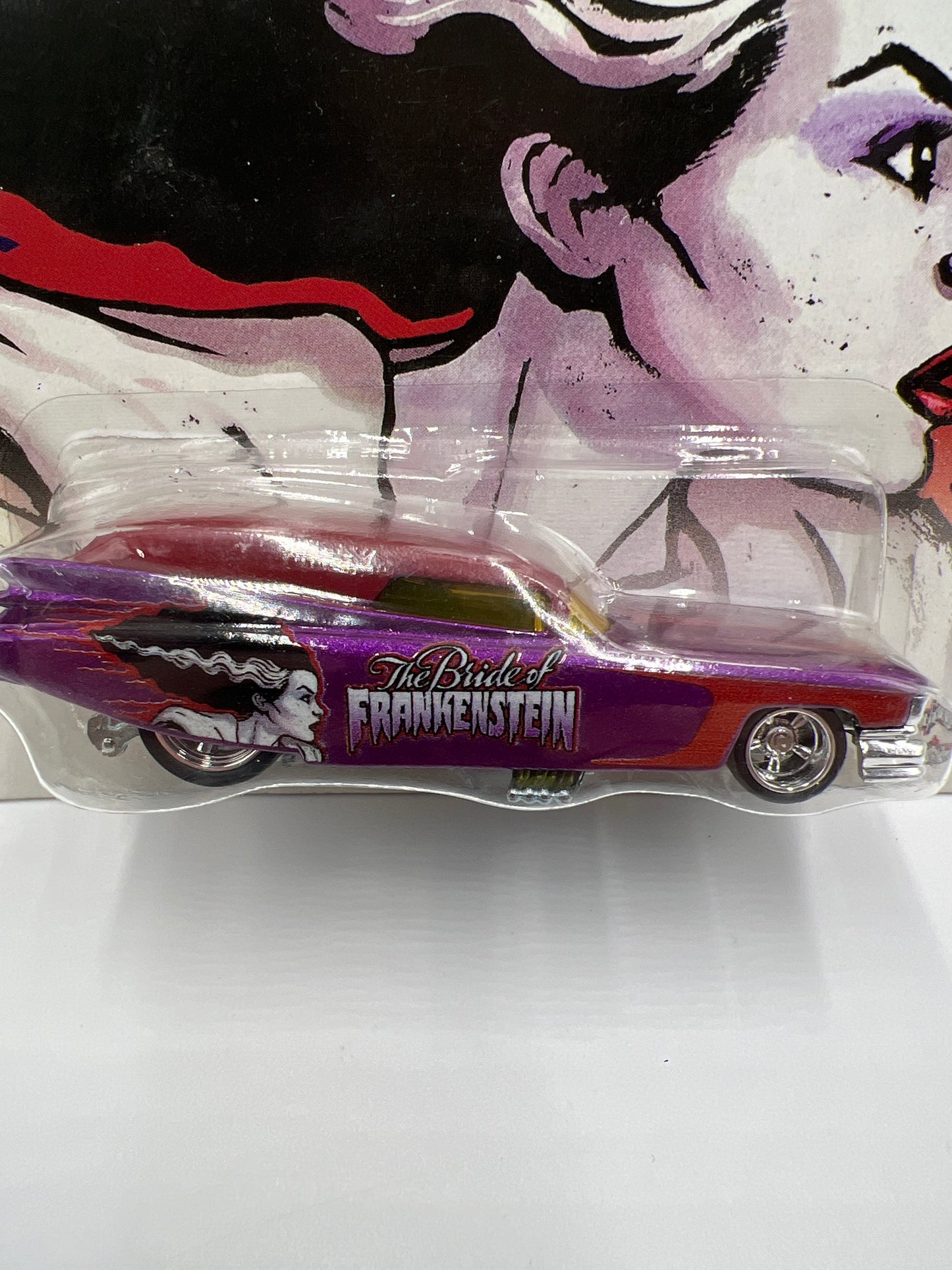 Hot Wheels Premium Universal Studios Monsters The Bride Of Frankenstein 59 Cadillac Funny Car Purple 270F