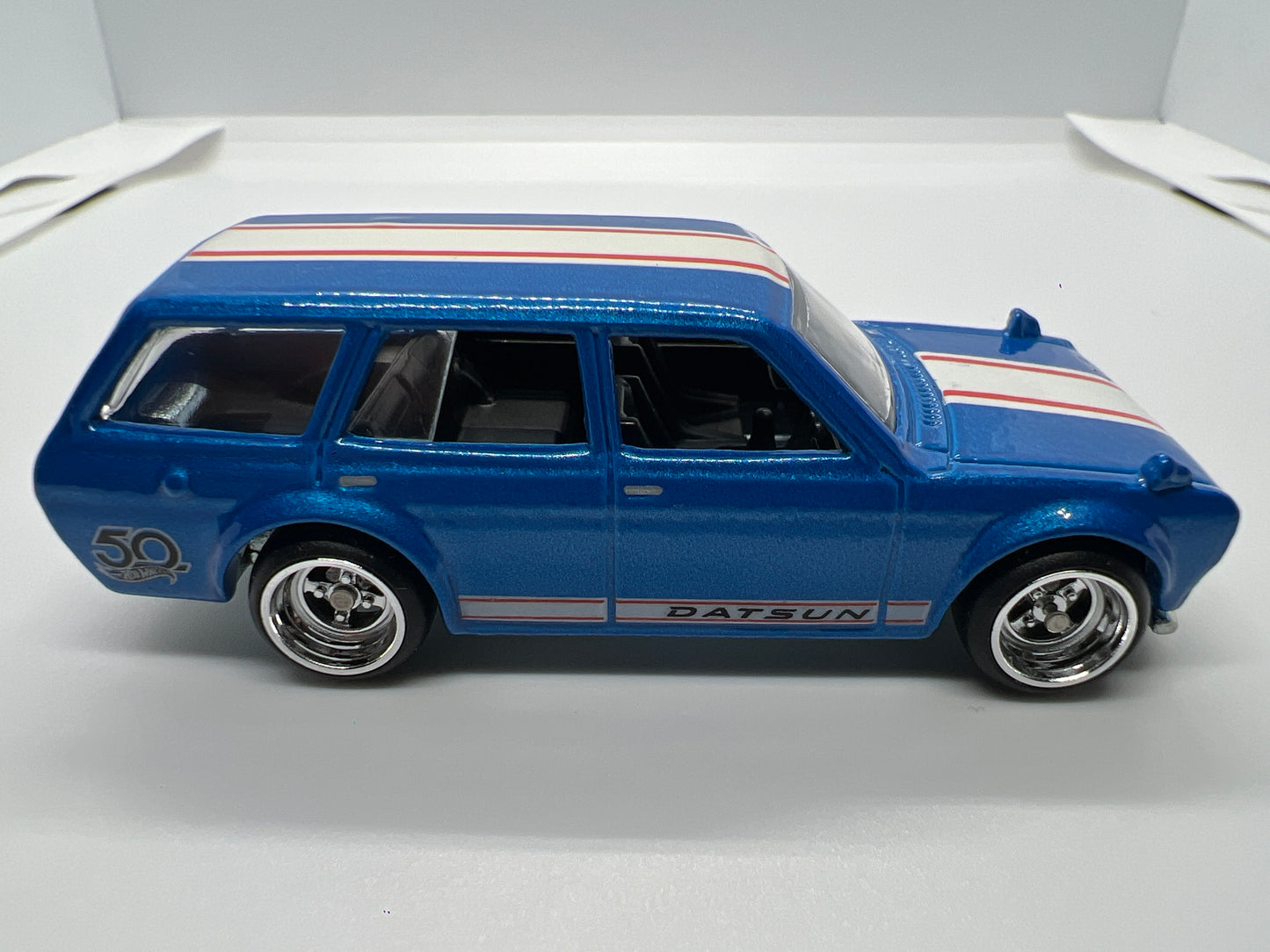 Hot Wheels 1/64 Premium 50th Favorites Set 71 Datsun 510 Wagon Blue Loose