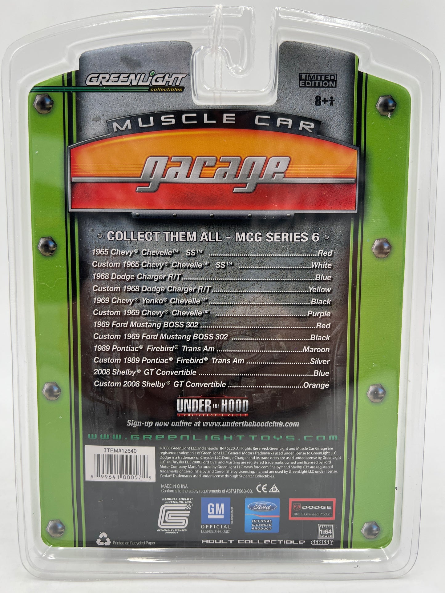 Greenlight Muscle Car Garage Series 6 Custom 1969 Chevy Yenko Chevelle Purple 176E