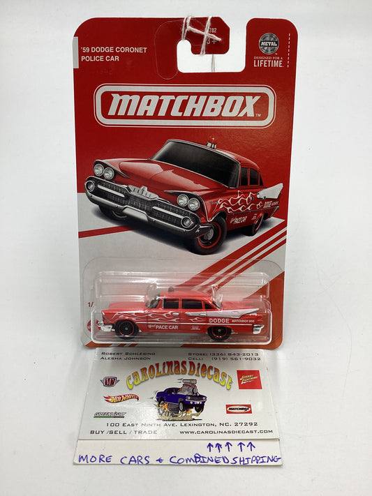 2024 Matchbox Target Red Exclusive #1 59 Dodge Coronet Police Car Red 160J