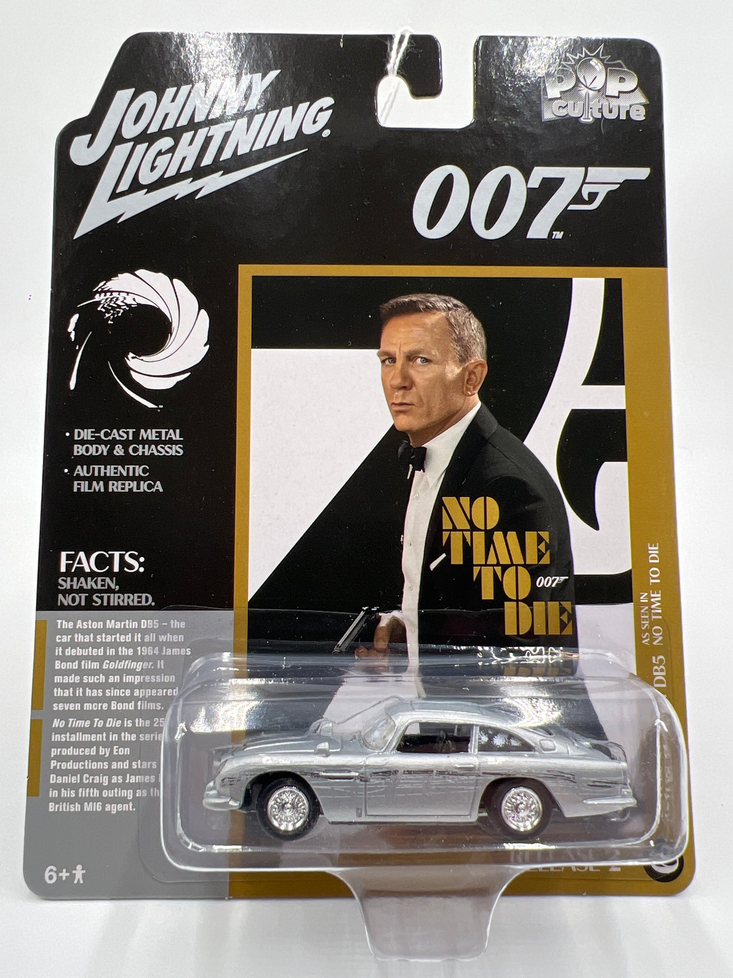 Johnny Lightning Pop Culture 007 No Time To Die Release 2 #6 Aston Martin DBS Silver 232D