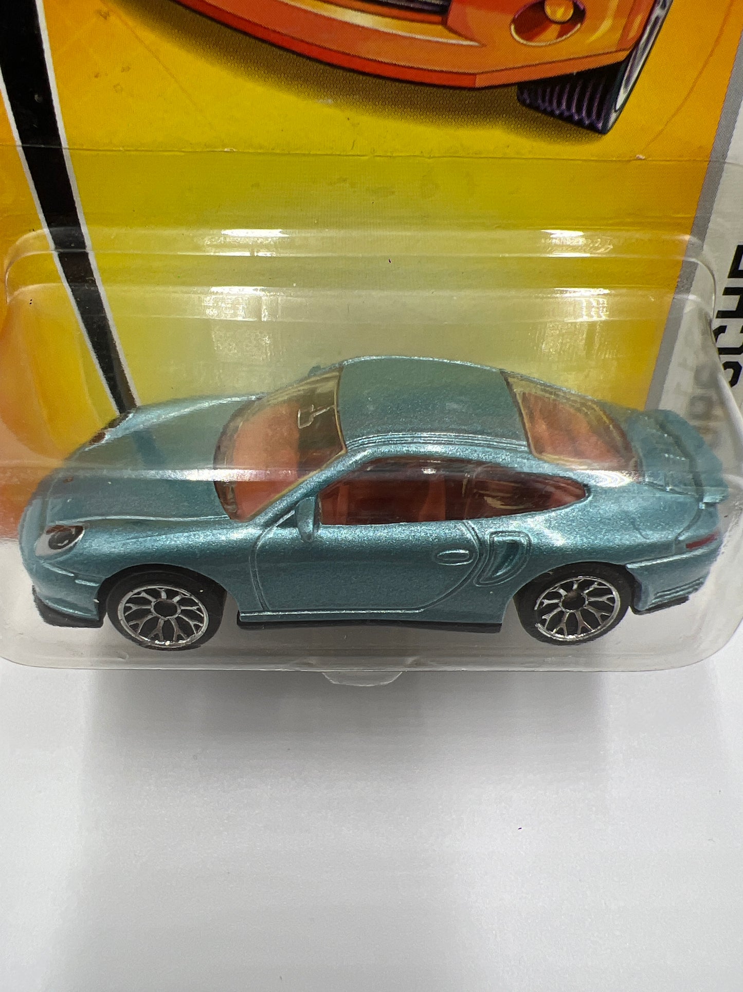 Matchbox MBX Metal #25 Porsche 911 Turbo Light Blue W/Protector