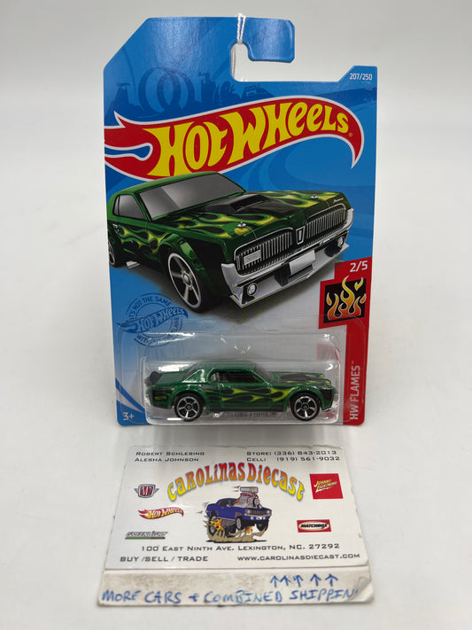 2021 Hot Wheels Flames #207 68 Mercury Cougar Green 41C