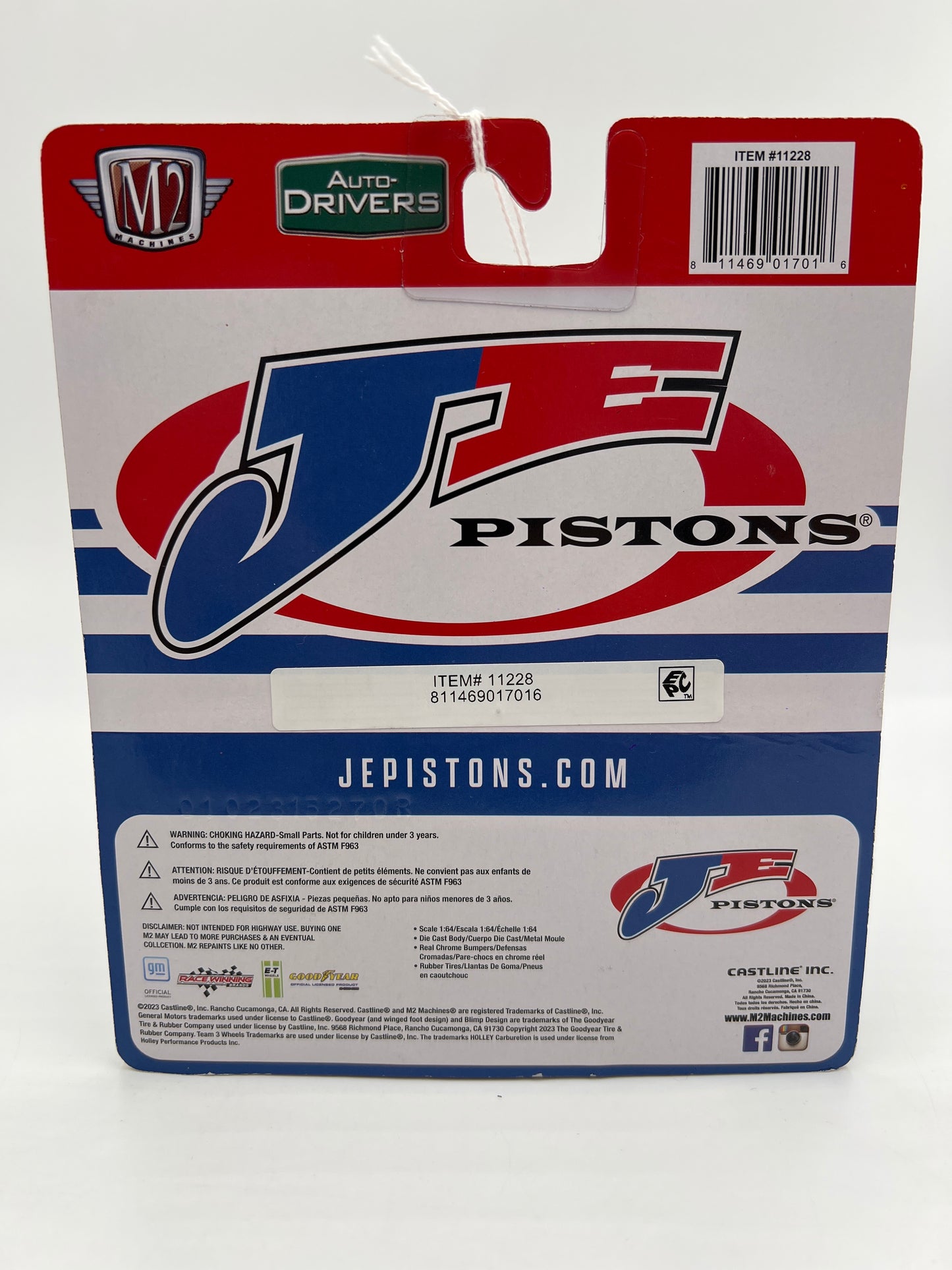 M2 Machines Auto-Drivers 1969 Chevrolet Camaro SS/RS Blue JE Pistons R94 192D