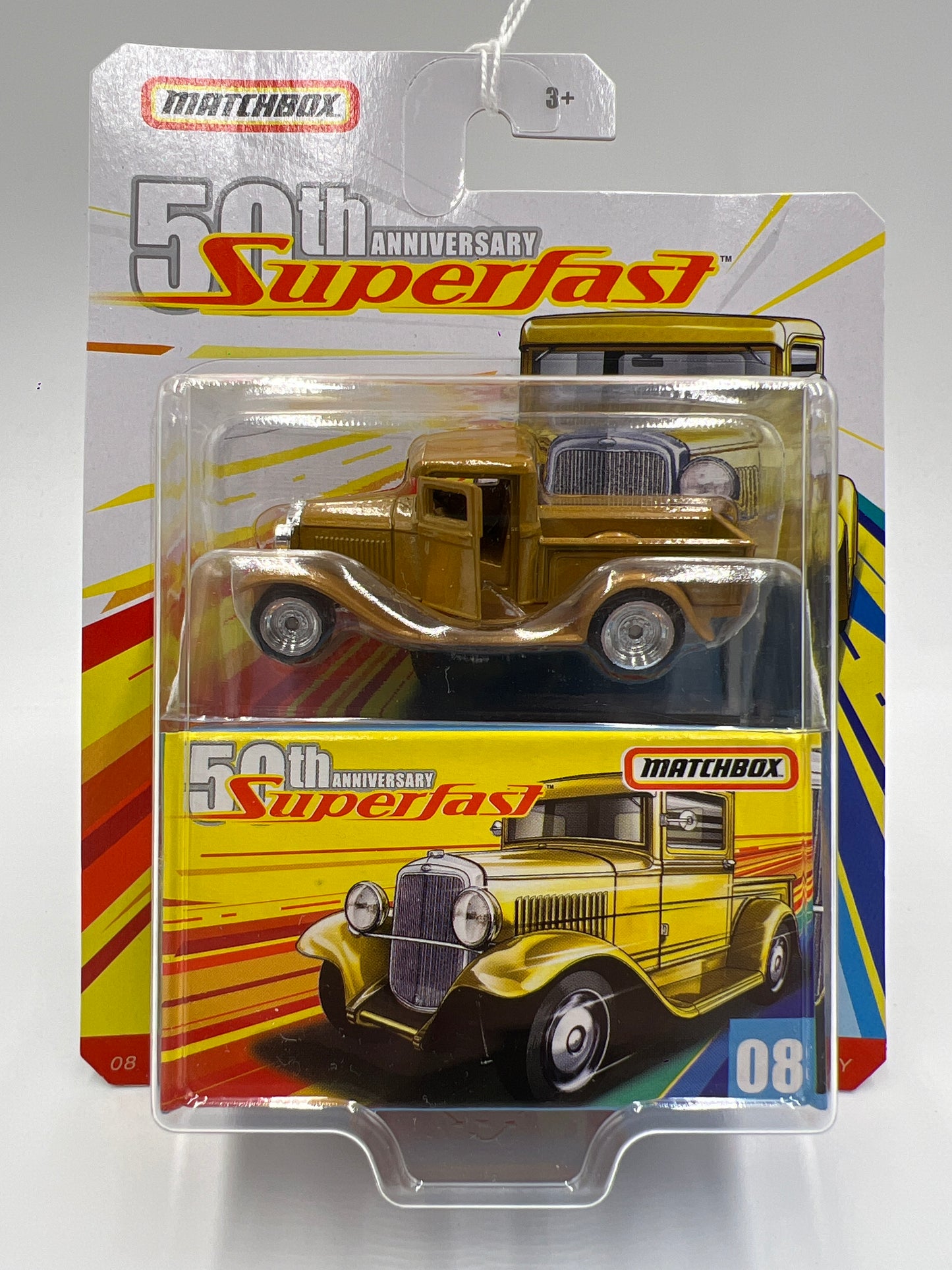Matchbox 50th Anniversary Superfast #8 32 Ford Pickup Gold 172i