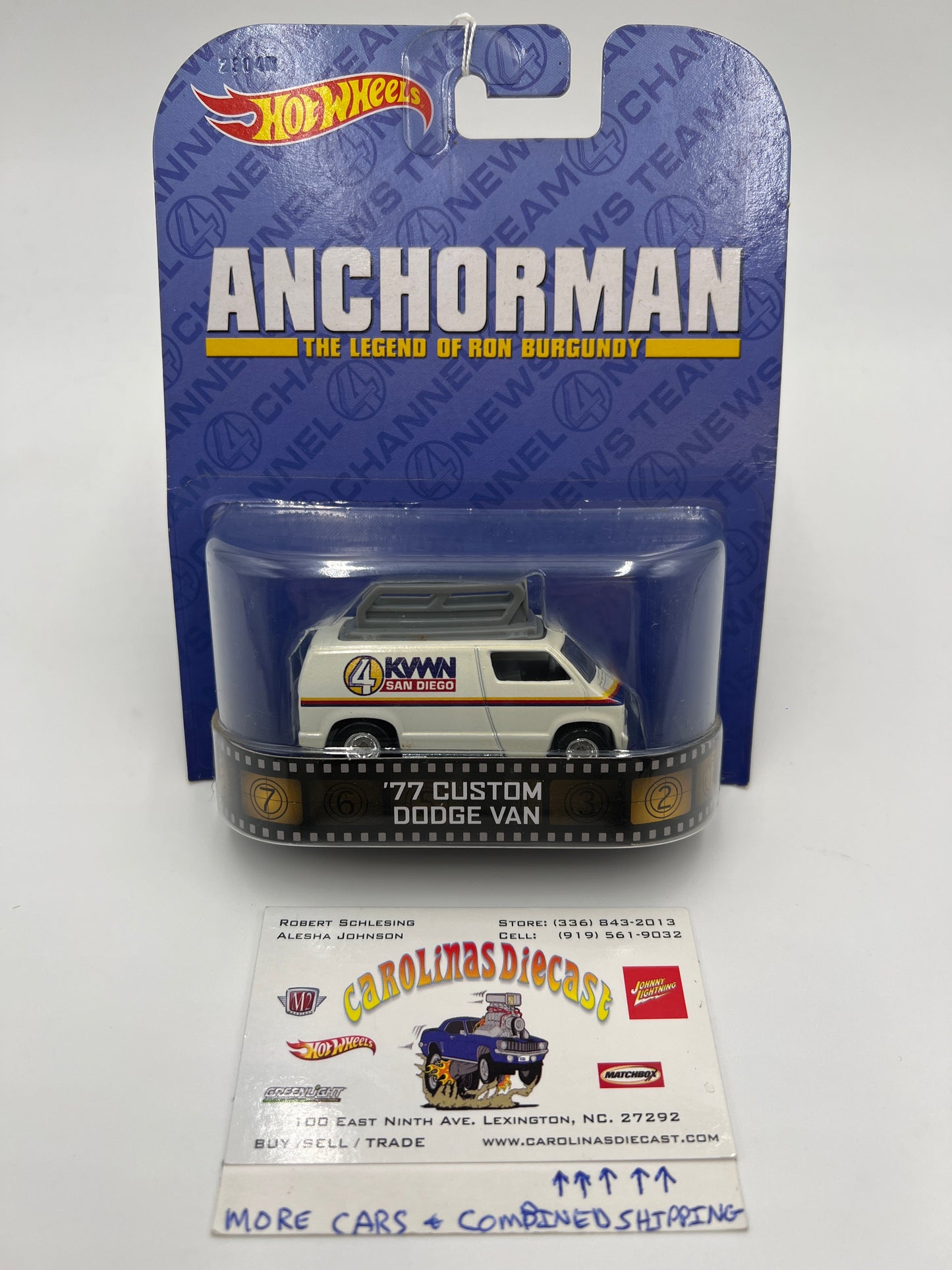 Hot Wheels Retro Entertainment Anchorman 77 Custom Dodge Van White 243C