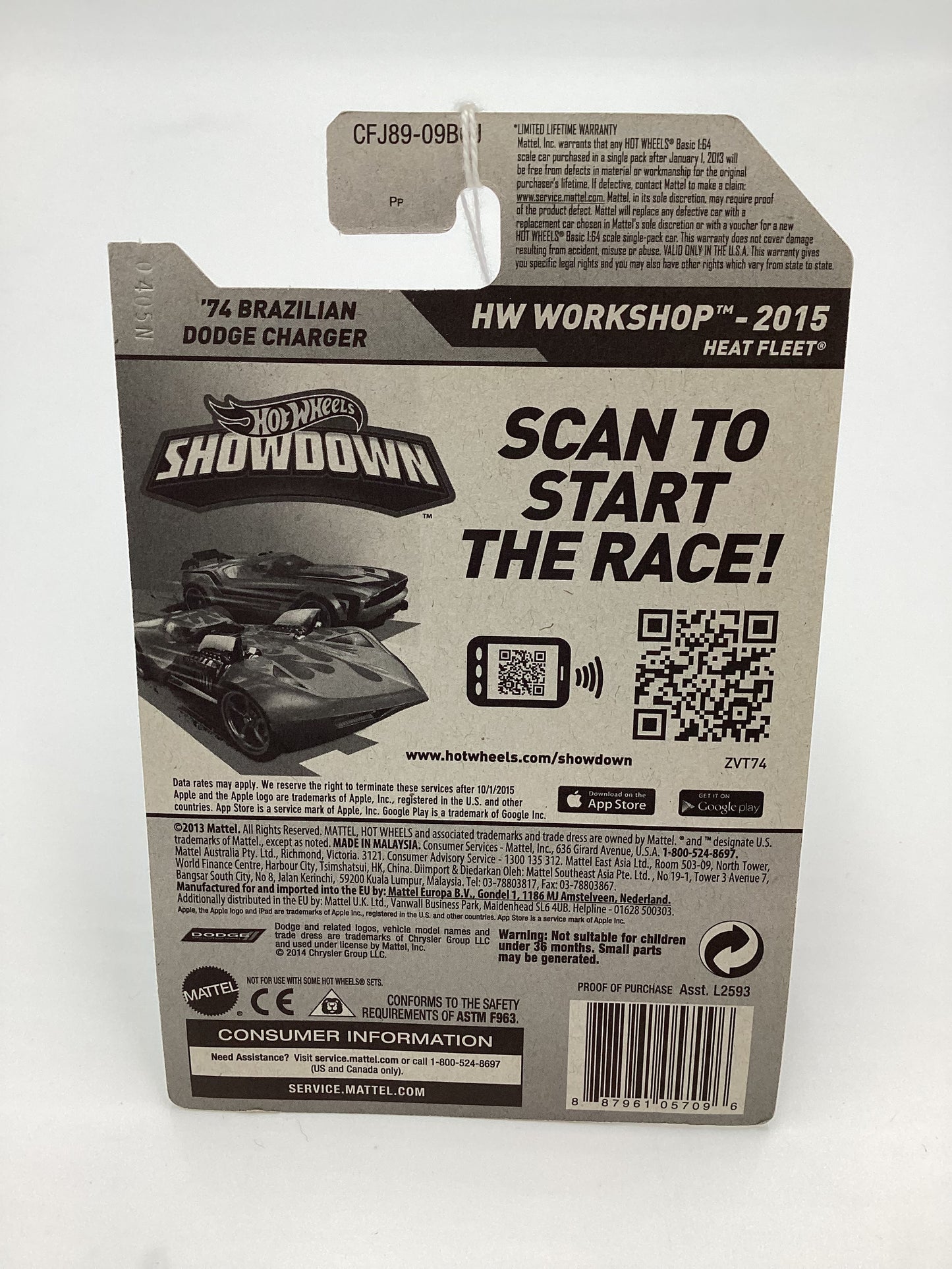 2015 Hot Wheels Zamac 008 #206 74 Brazilian Dodge Charger