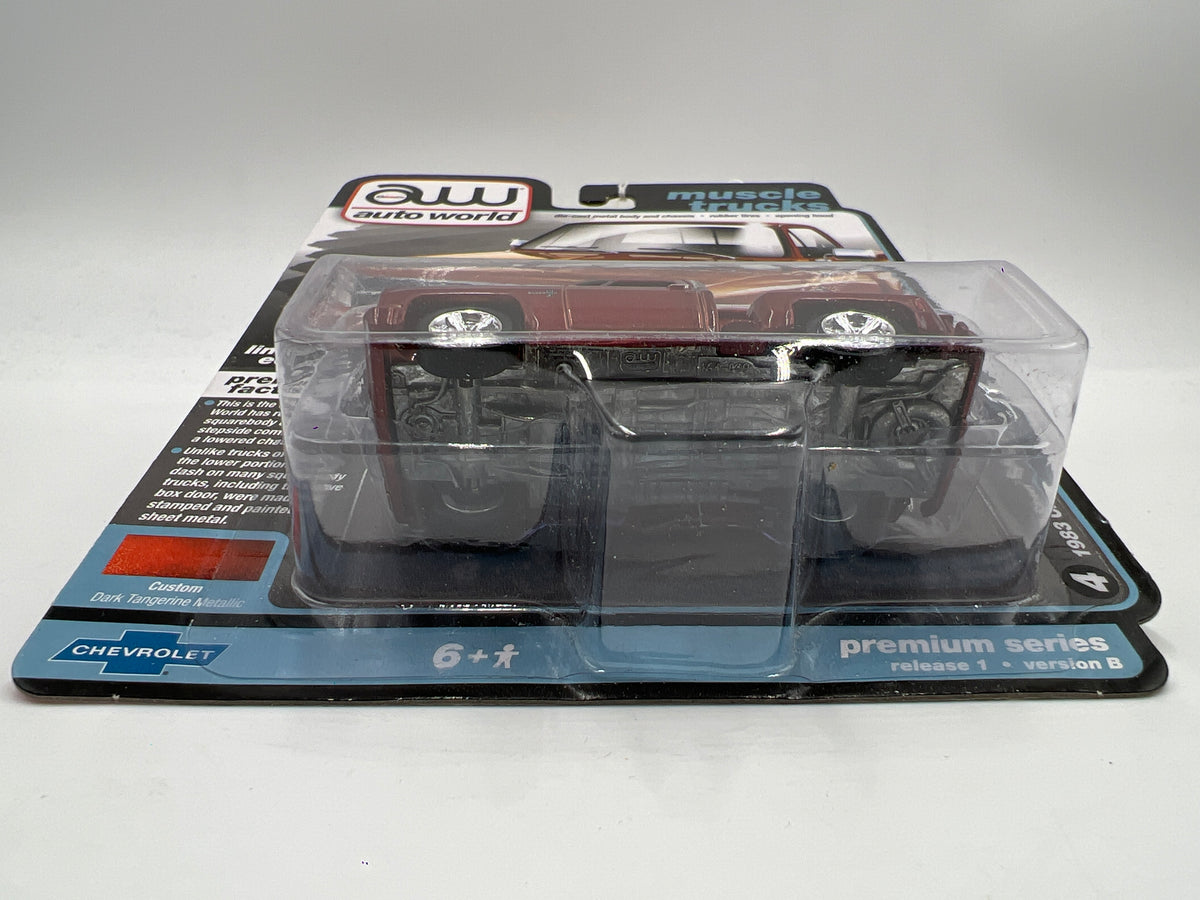 Auto World Muscle Trucks Release 1 Version B 1983 Chevy Silverado Stepside Dark tangerine metallic 181D