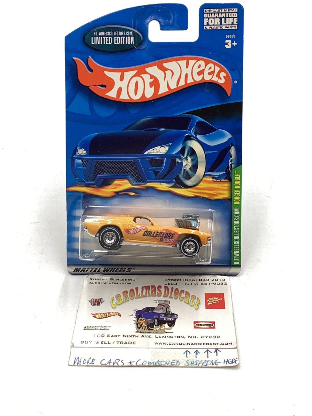 Hot wheels collectors.com Rodger Dodger with protector