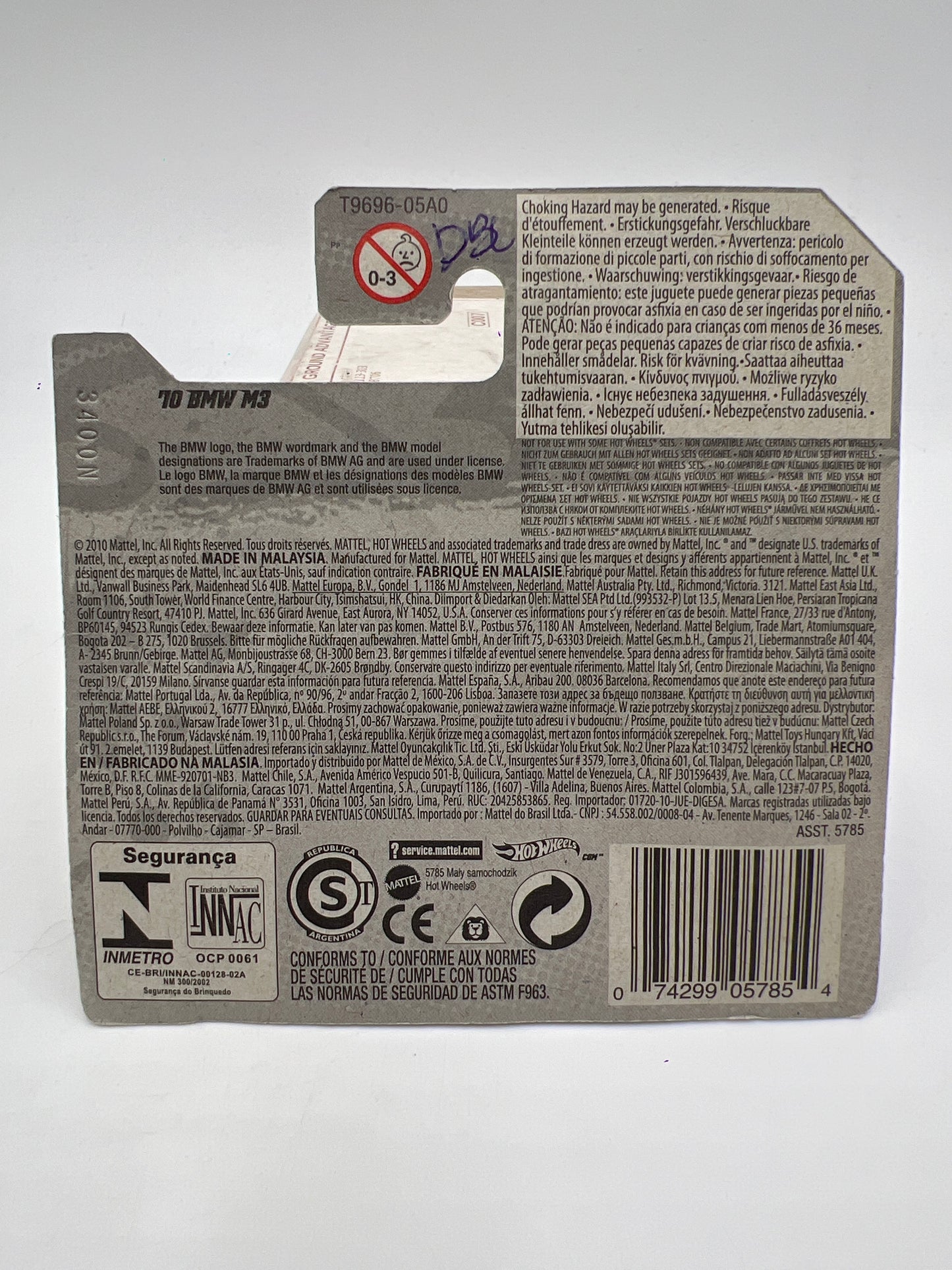 2011 HW Premiere #26 10 BMW M3 White Short Card W/Protector