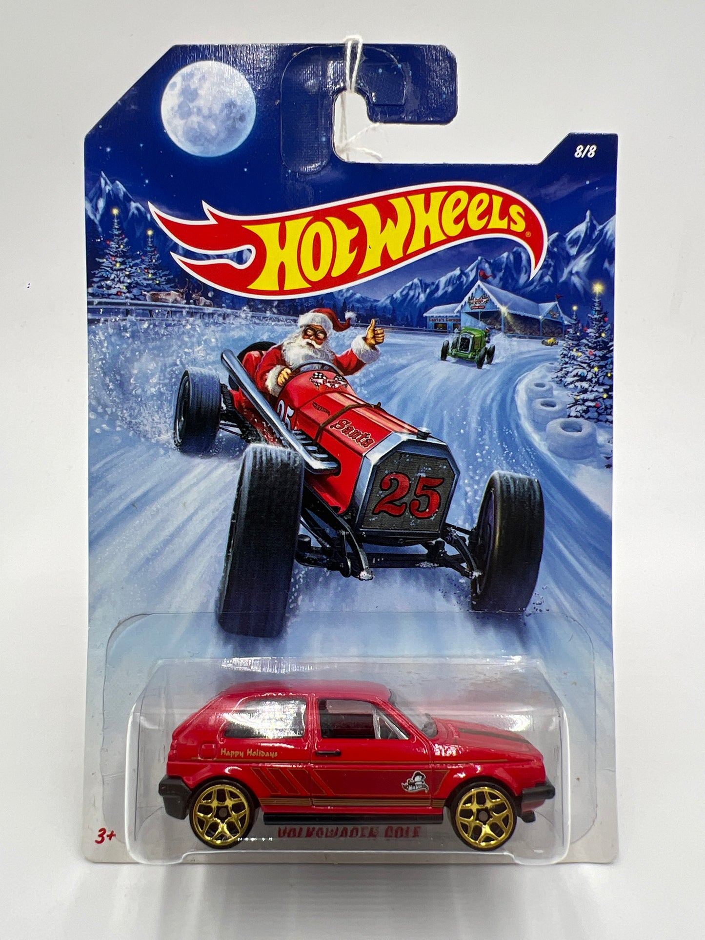 2014 Hot Wheels Holiday Hot Rods #8 Volkswagen Golf Red 158A