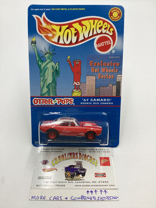 Hot Wheels Special Edition Otter Pops 67 Camaro Kookie Red W/Protector