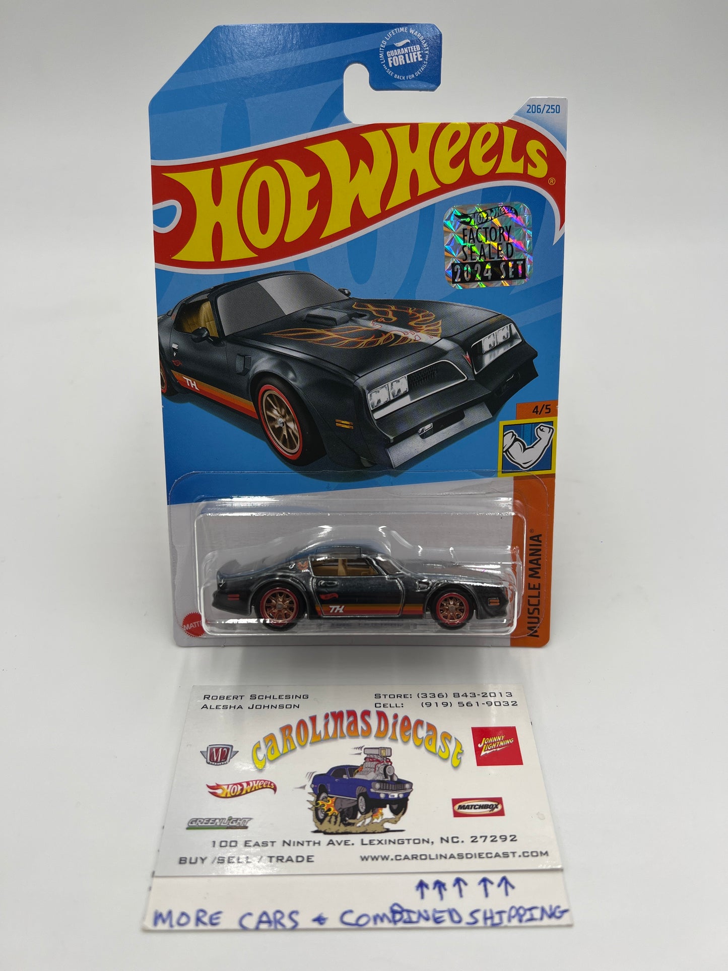 2024 Hot Wheels Unreleased Factory Sealed Super Treasure Hunt #206 L Case 77 Pontiac Firebird T/A W/Protector