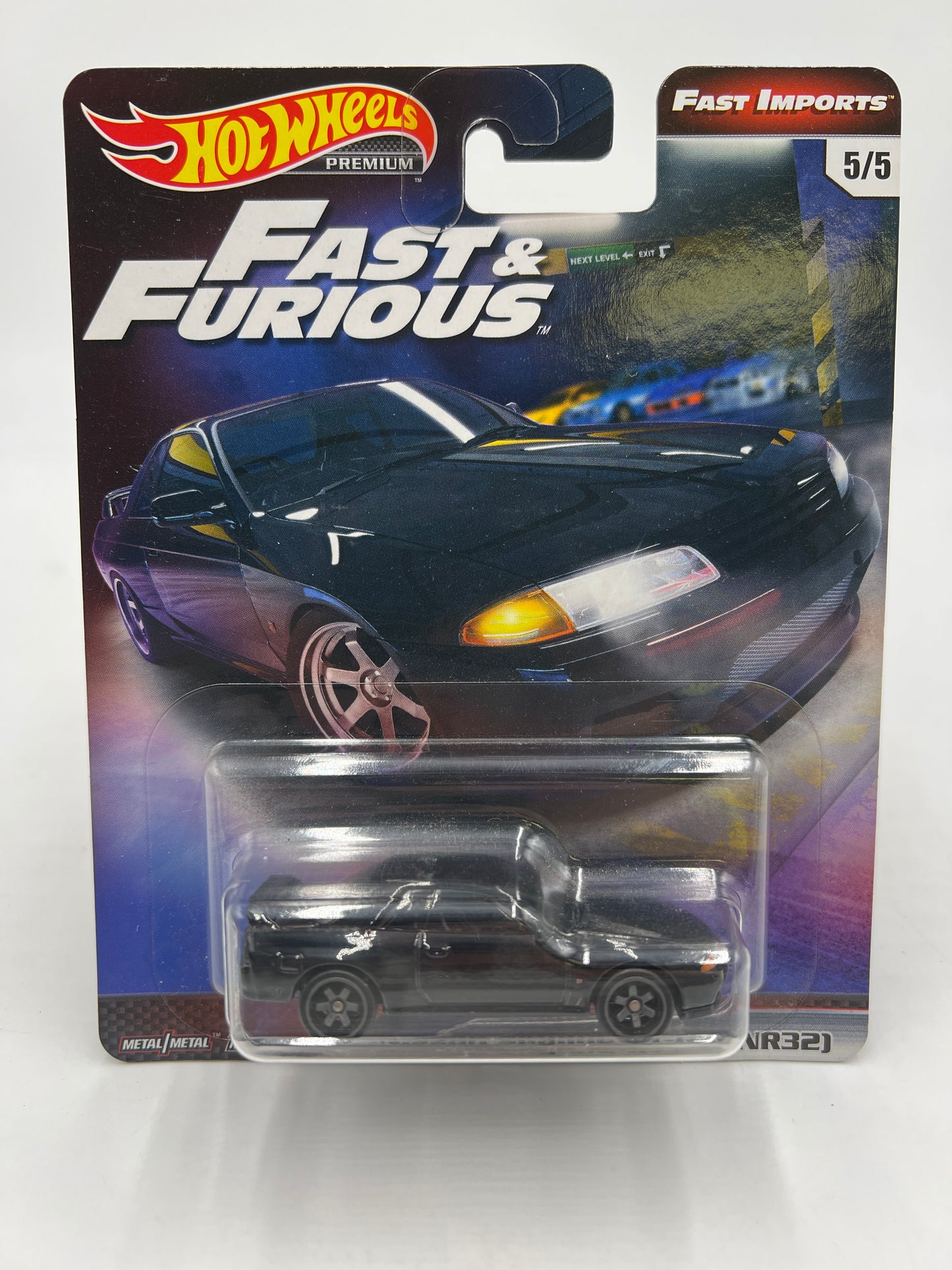 Hot Wheels Fast & Furious Fast Imports #5 Nissan Skyline GT-R BNR32 Black W/Protector