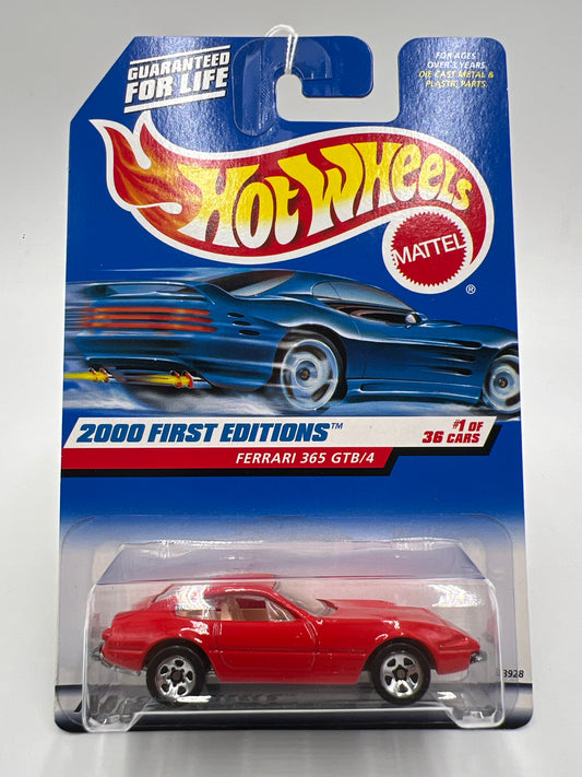 2000 Hot Wheels First Edition #61 Ferrari 365 GTB/4 Red SR