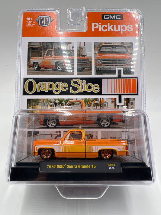M2 Machines Hobby Exclusive CHASE Orange Slice 1976 GMC Sierra Grande 15 HS61