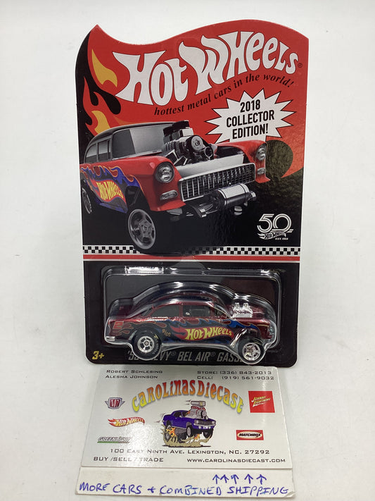 2018 Hot wheels RLC collector edition K- Mart 55 Chevy Bel Air Gasser with protector