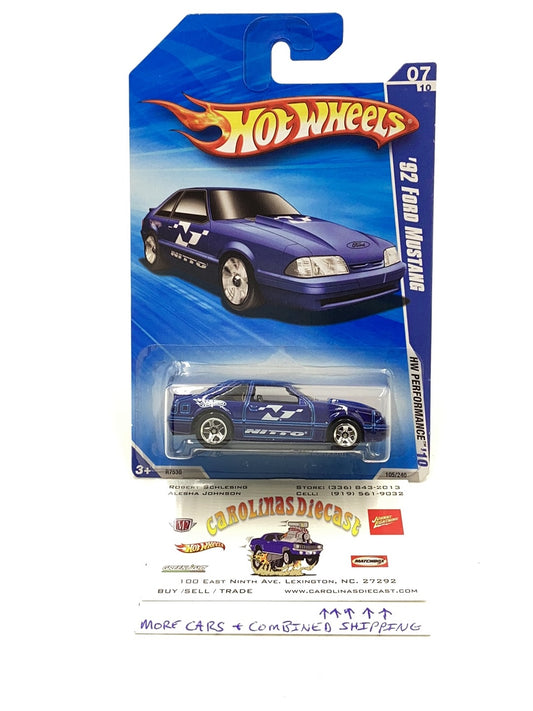 Hot Wheels 2010 Kmart Exclusive ‘92 Ford Mustang 105/240 with protector