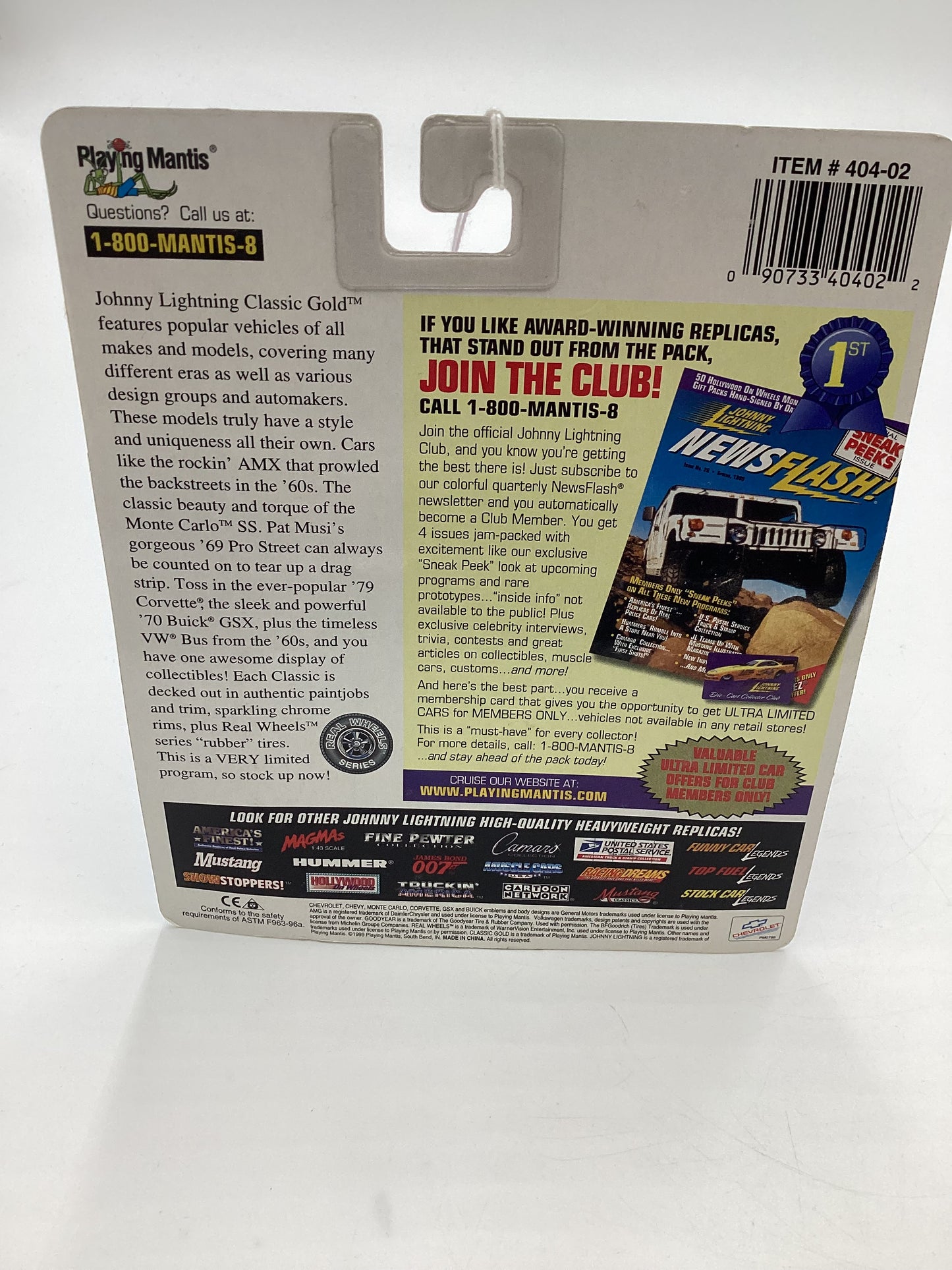 Johnny Lightning Classic Gold Collection #14 1969 Pro Street Camaro Green White Lightning Chase VHTF