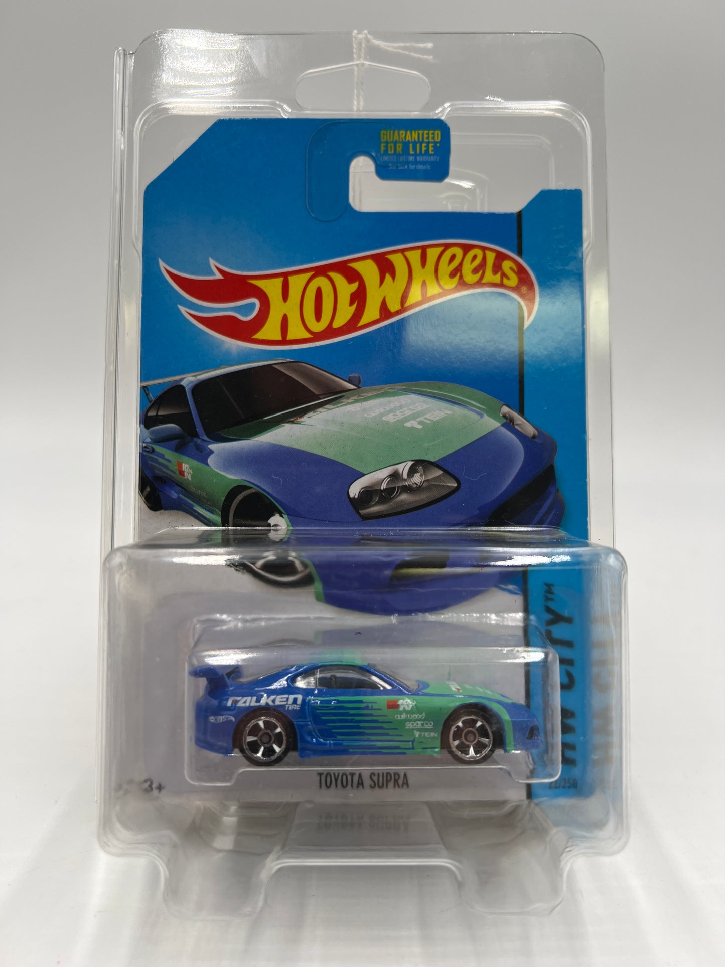 2014 Hot Wheels City #22 Toyota Supra Falken W/Protector